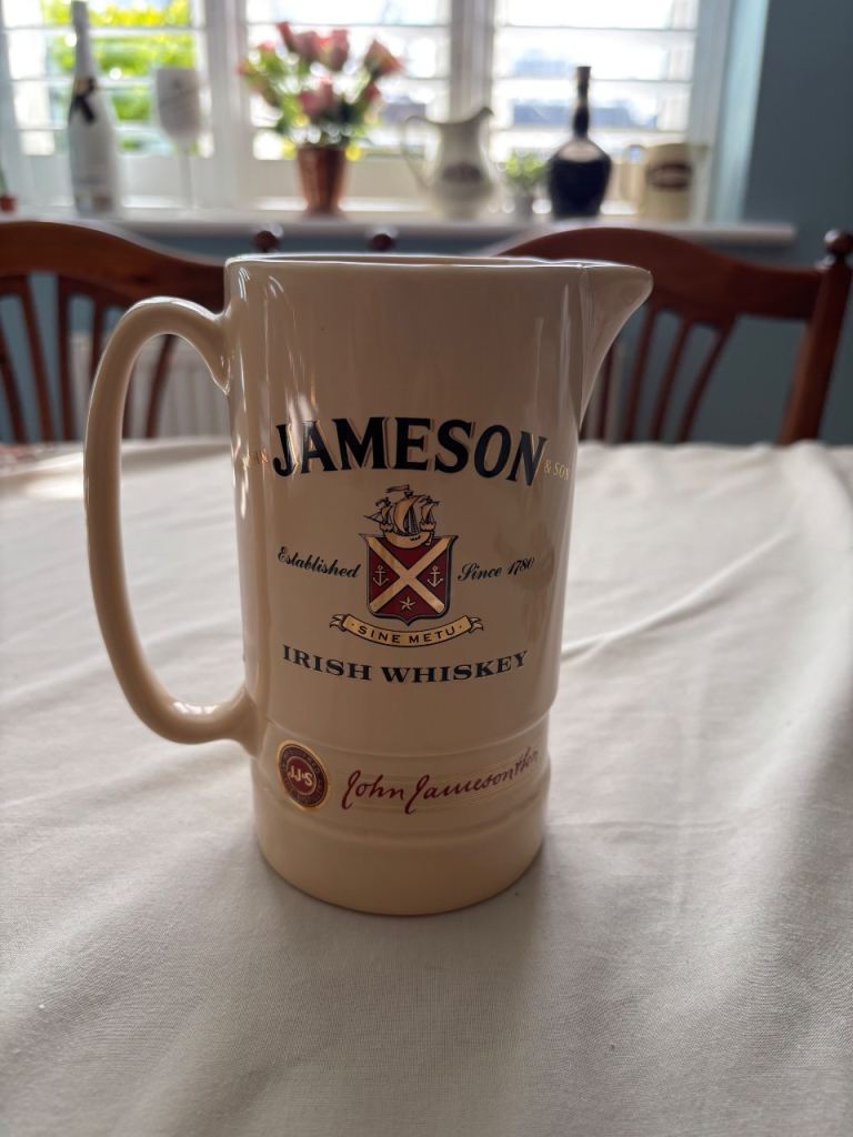 Jameson Irish Whiskey water jug - used