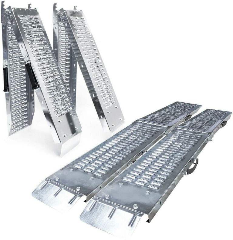 Pair of 6ft Galvanised 6ft Long Loading Ramps Van Trailer ( mobility generator quad motorbike )