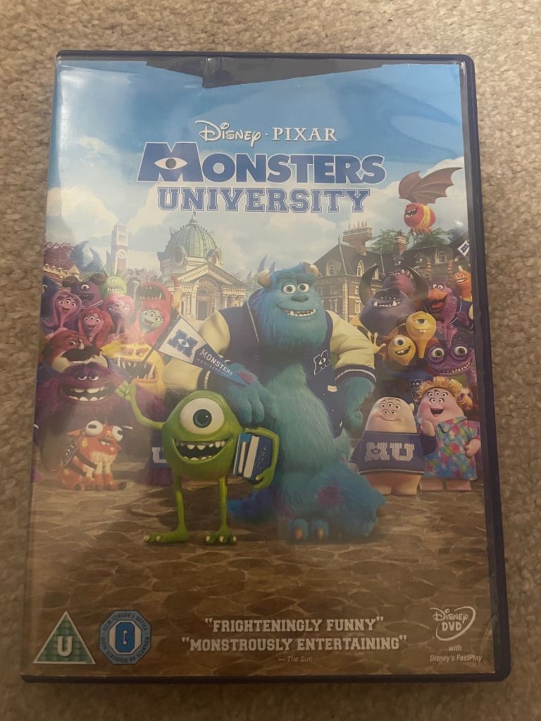 Monsters university dvd 