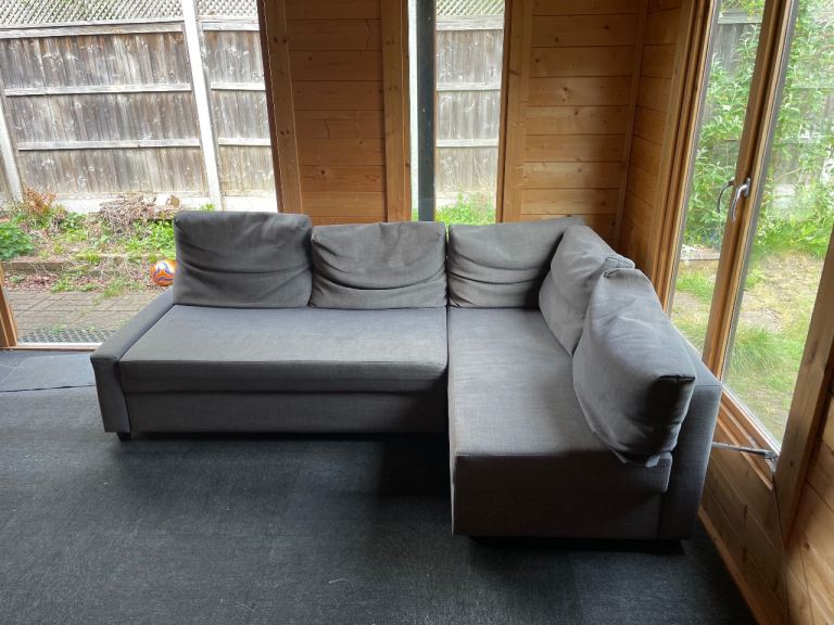 FREE DELIVERY 🥰🚚🥰  IKEA GREY FRIHETEN FABRIC CORNER SOFA BED WITH STORAGE GOOD CONDITION