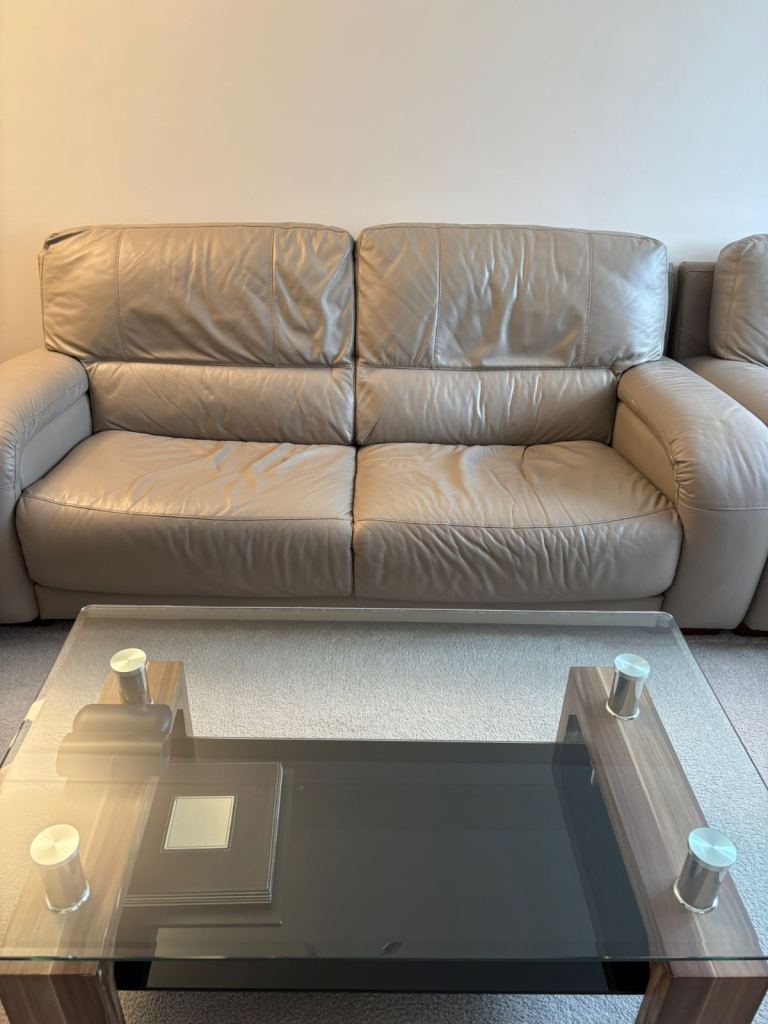 3 suite leather sofas for sale