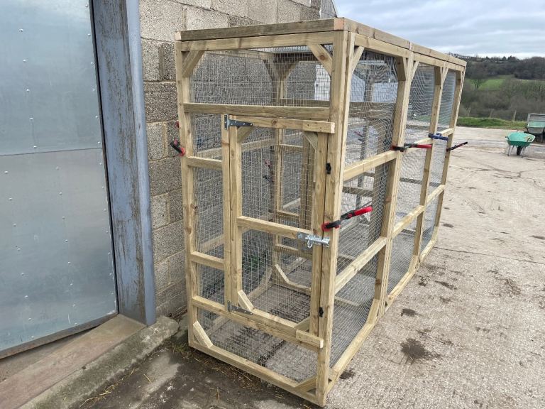 BIRD AVIARY WITH SAFETY DOOR 9FT X 3FT X 6FT