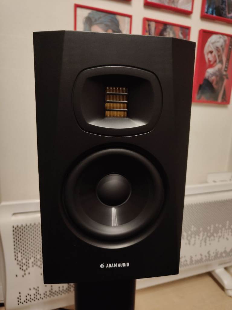 Pair of Adam Audio T5V Studio Monitors. Black. Mint Condition