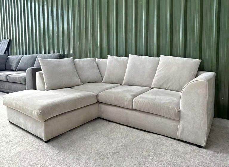 FREE HOME DELIVERY - Dylan Plush Velvet 4 Seater Corner Sofa Brand New 10% FLAT DISCOUNT 🚛🏠 