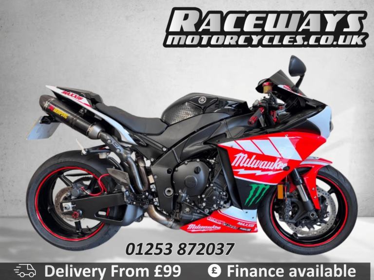 YAMAHA YZF-R1 2010 60REG  MILWAUKEE BODYWORK, 22,603 MILES USED MOTORCYCLE