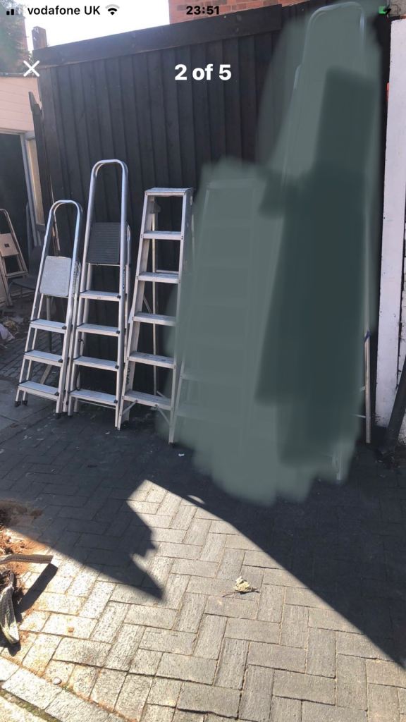 Set of 5 Aluminium Ladders / Step Stools - Good Condition