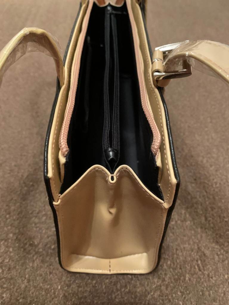 NEW black and beige bag