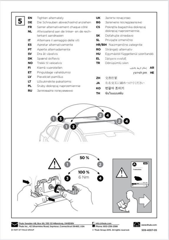 Thule roof bar fitting kit 4007. 