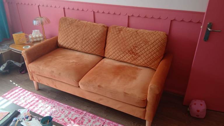 Orange Sofa- REDUCED