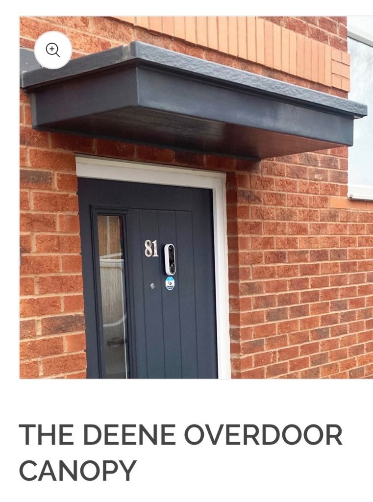 The Deene Overdoor Canopy – Dark Grey, Good Condition