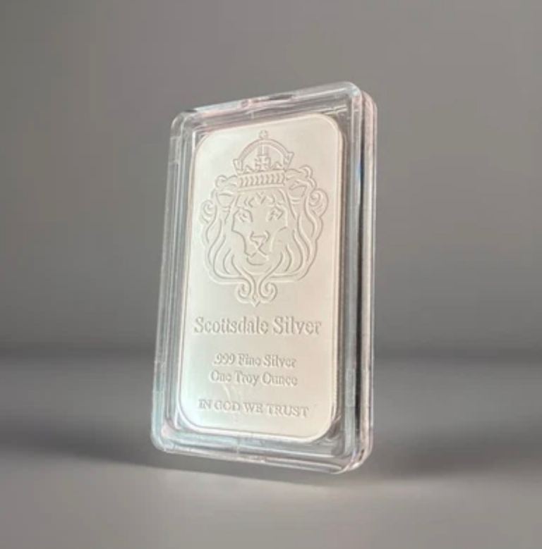 Scottsdale Silver 1oz Fine Silver Bar – In Case, New