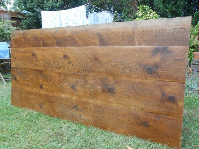 Wooden worktop from scaffold wood