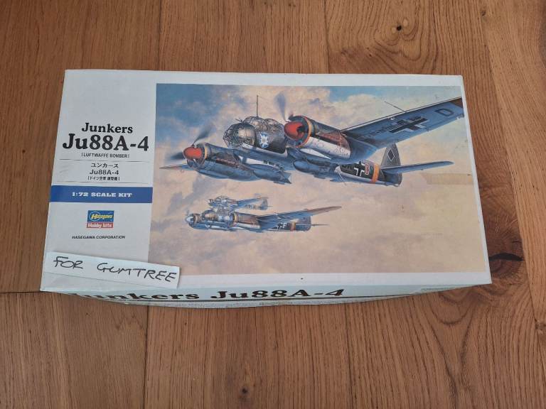 Hasegawa 1/72 Junkers Ju88A-4 model kit for sale.