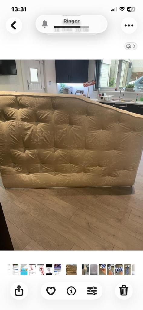 Motorhome French bed mattress