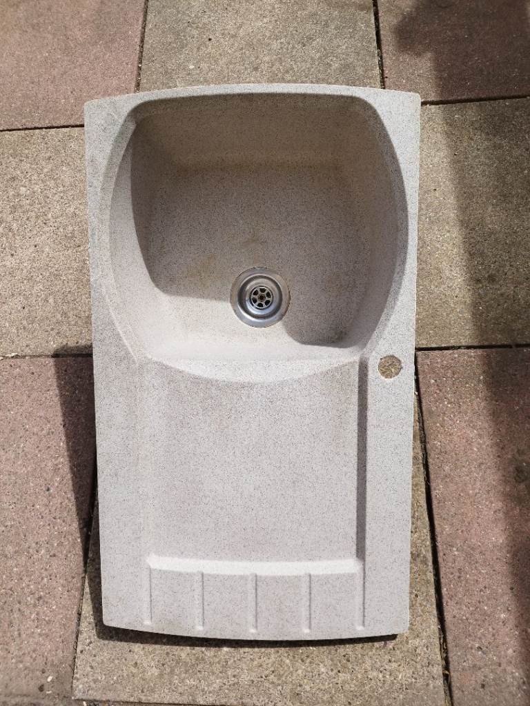Used Kitchen Marble Sink with Drainer – Good Condition