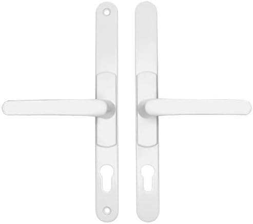 ADJUSTABLE SPRUNG LEVER UPVC DOOR HANDLE VERSA V-HAN92W IN WHITE PZ 62-95 mm
