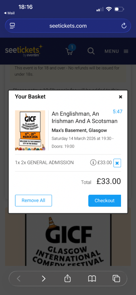 An Englishman, Irishman and a scotsman