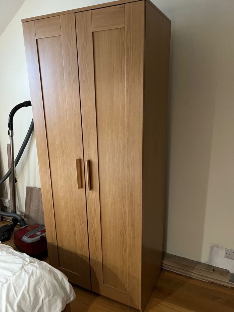 Double door oak effect Ikea wardrobe 