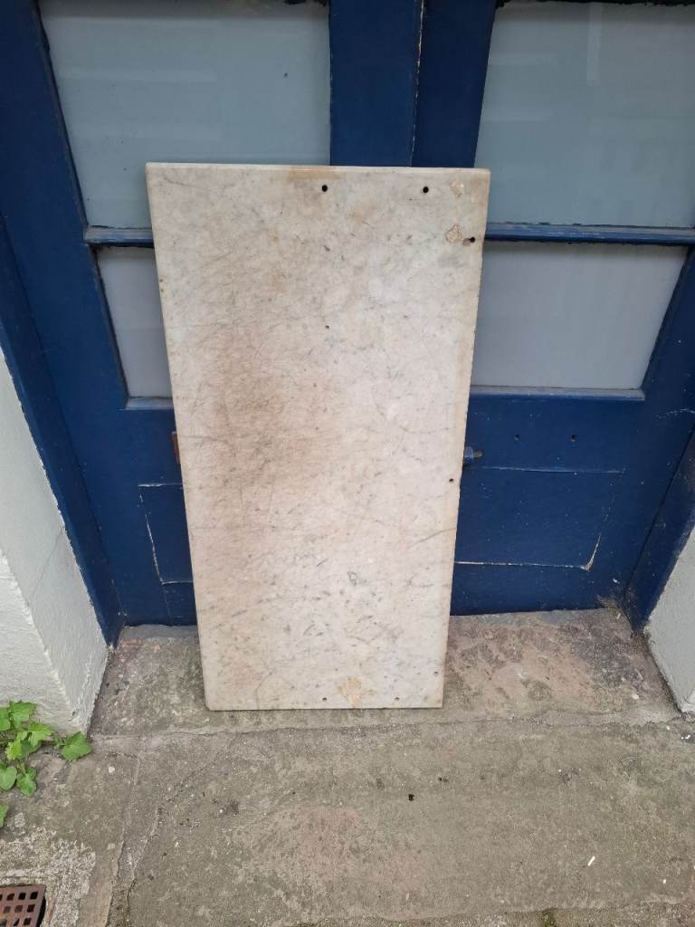 Antique Marble Washstand Top Slab-Restoration / Upcycle Project