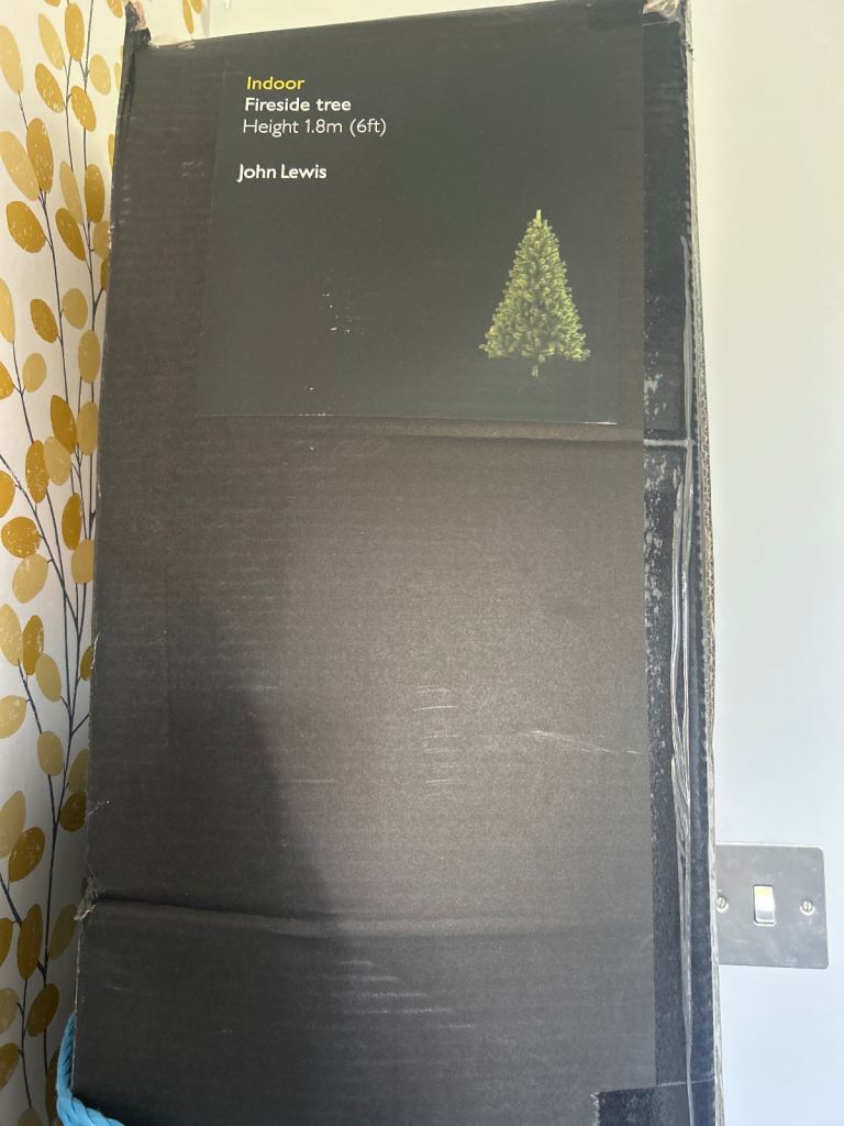 John Lewis Indoor Fireside Christmas Tree 1.8m (6ft) - New in Box