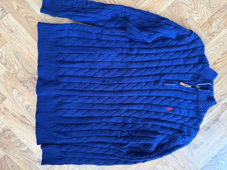 Polo Ralph Lauren Men's Blue Cable Knit Jumper 2XL
