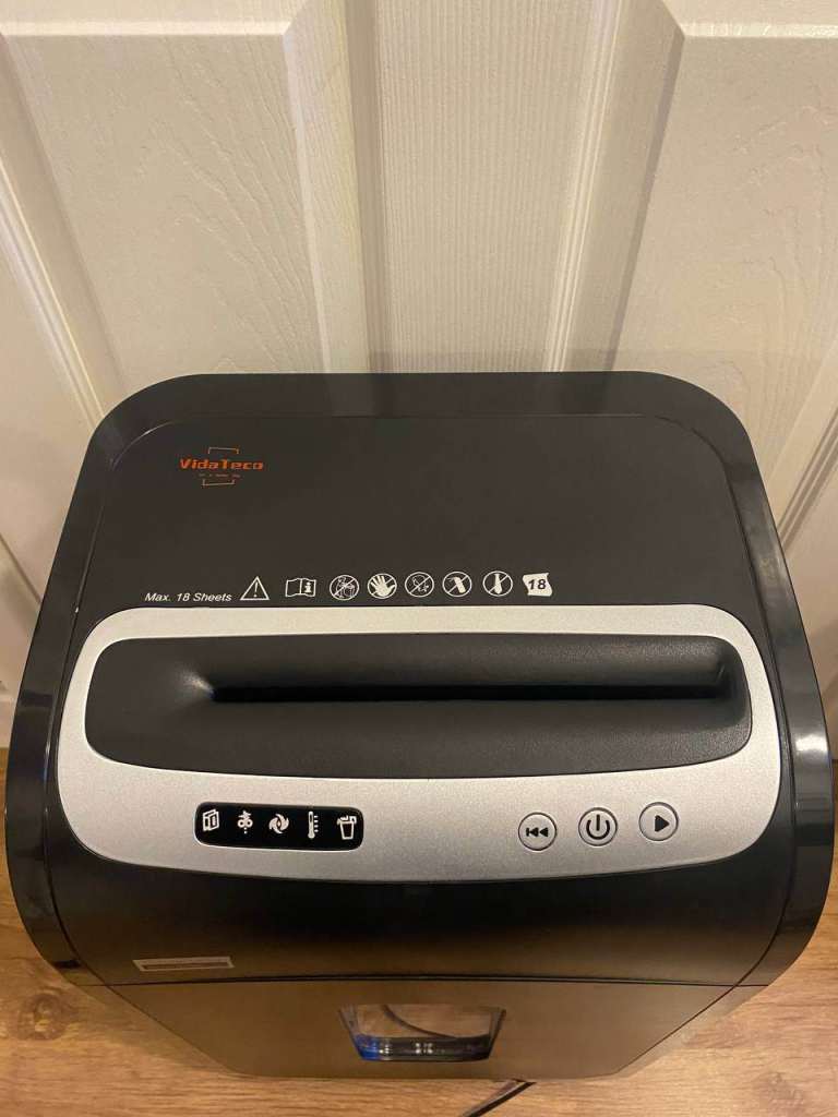 VidaTeco Paper Shredder - Micro Cut, Perfect Condition