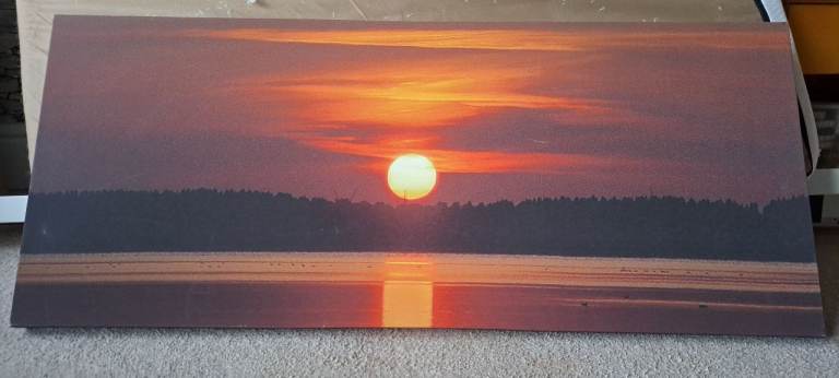 Sunset canvas picture 