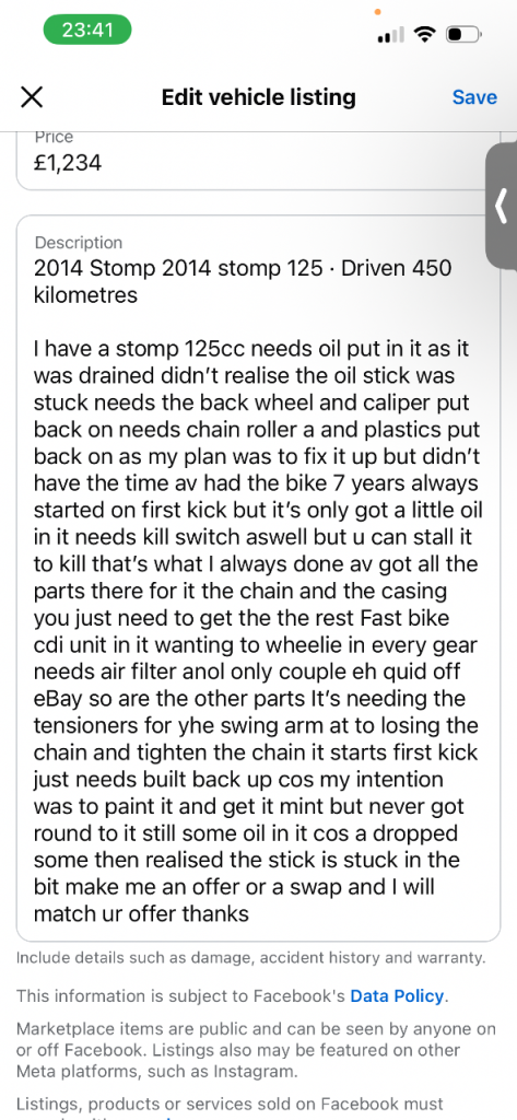 Stomp 125 2014 and 22 inch alloys 