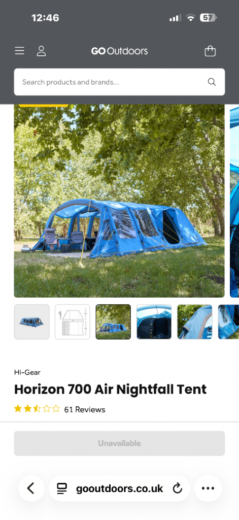 Hi vent 700 air tent