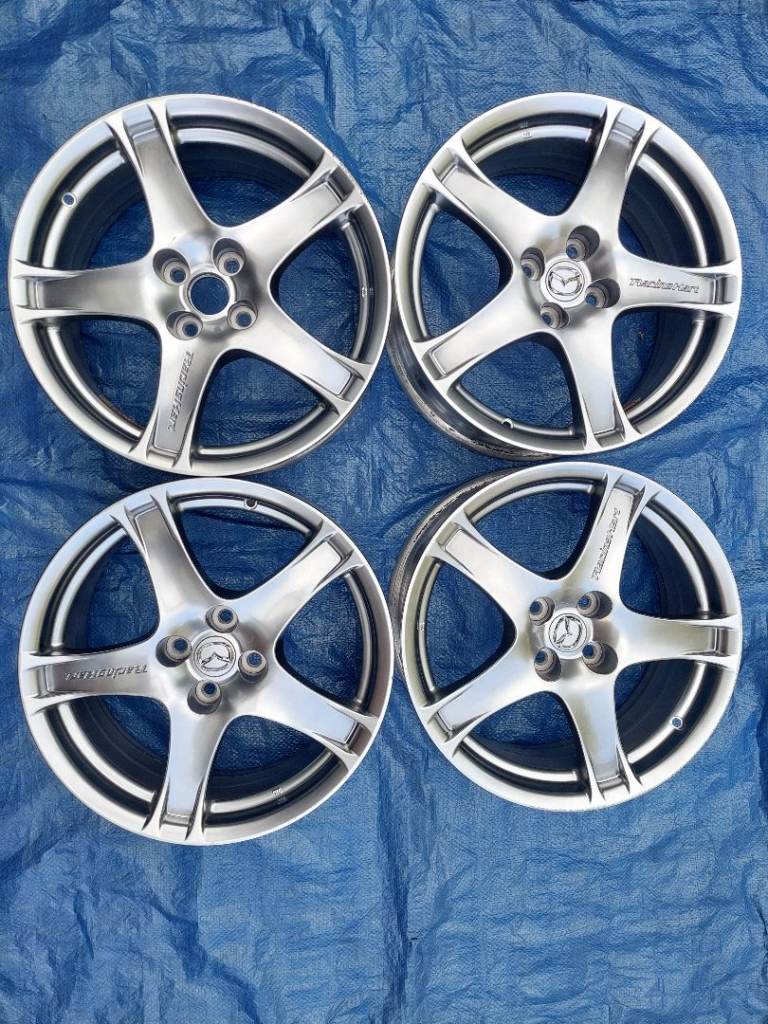 Mazda MX5 Racing Hart Enkei 17x7J, 5 Spoke OEM Alloy Wheels Set of 4
