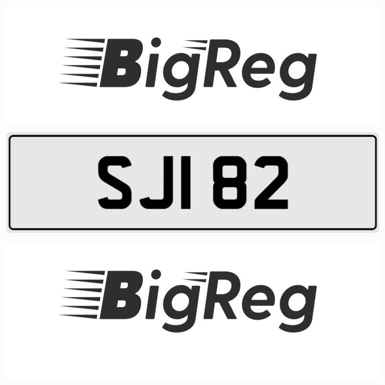 SJI 82 3x2 DATELESS PRIVATE PERSONALISED CHERISHED NUMBER PLATE 