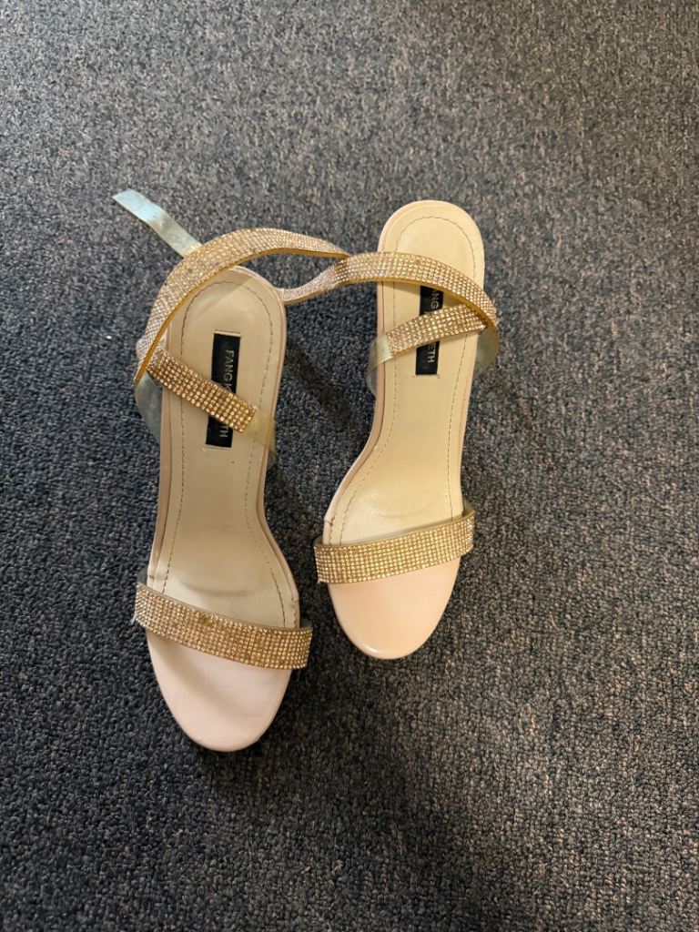 Sparkly Heels with Clear Straps