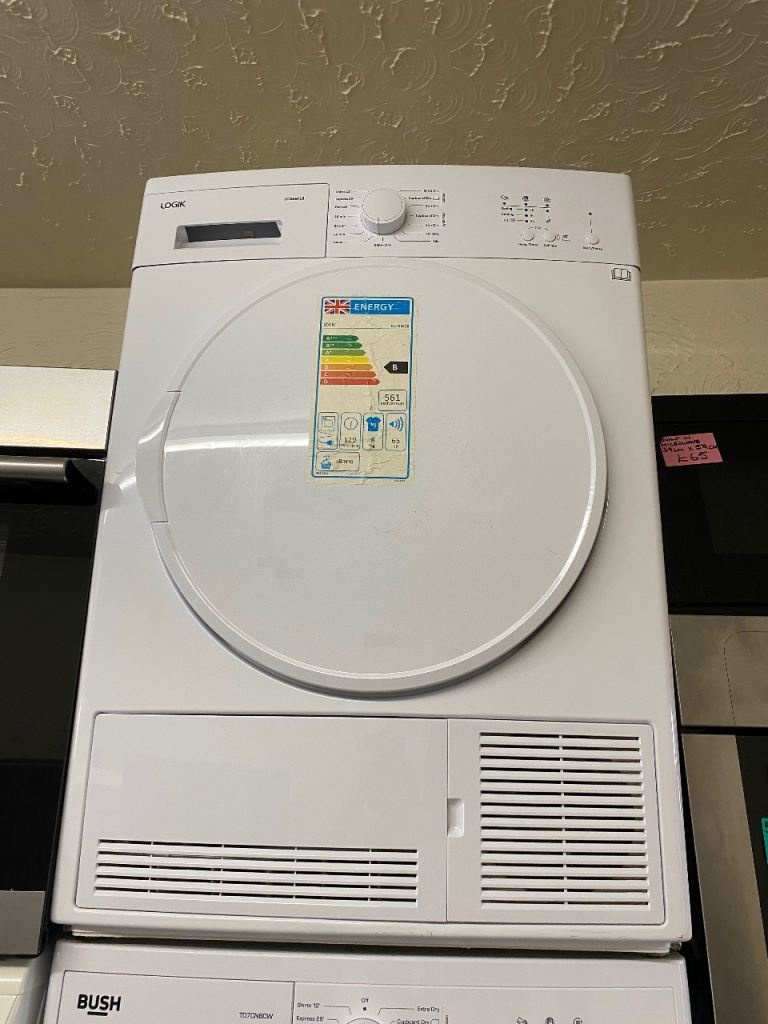 🚚✅WHITE LOGIK FULLY CLEANED AND TESTED CONDENSER TUMBLE DRYER £130 WE DELIVER 