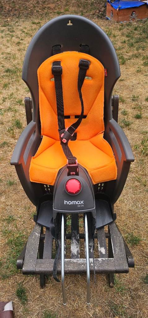 Hamax Child Bike Seat – Orange and Grey, Good Condition