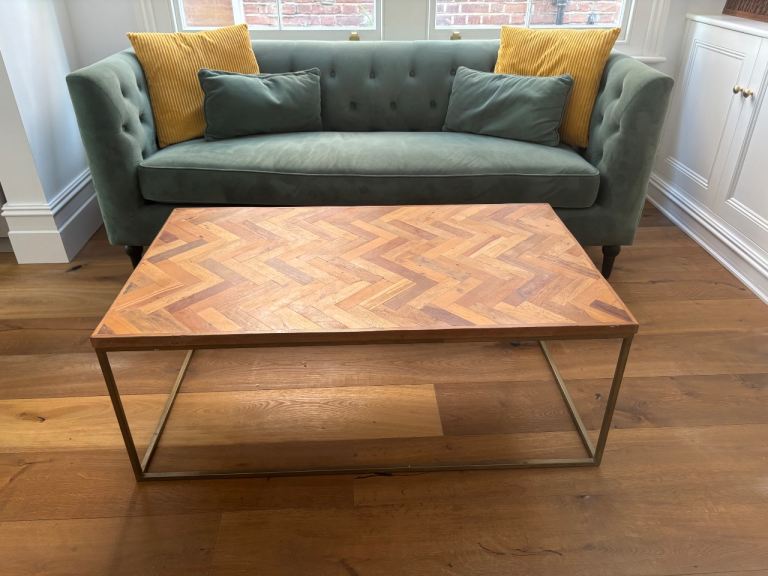 Parquet wooden coffee table 