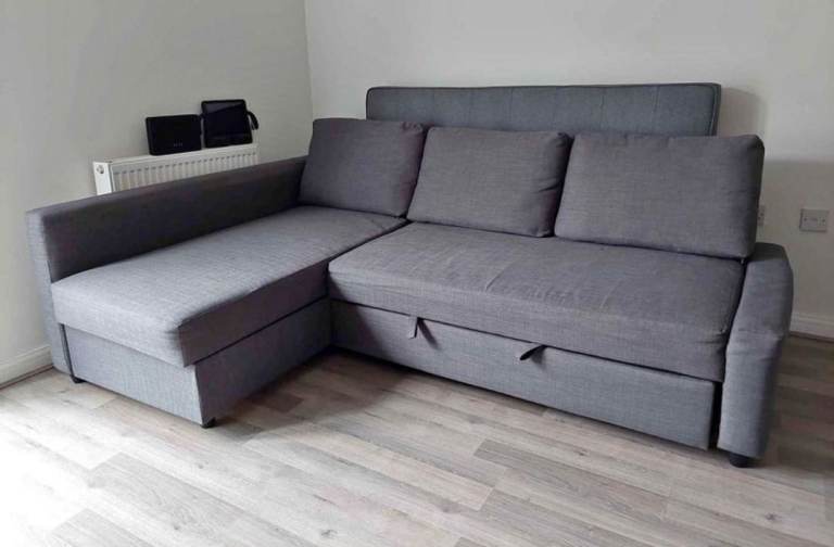 Ikea friheten corner sofa bed with storage 