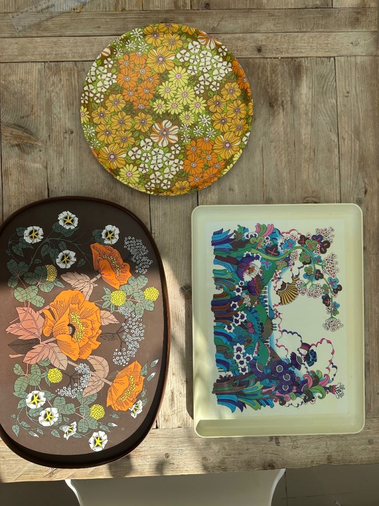 Three Vintage Platters, Thetford Melamine, 