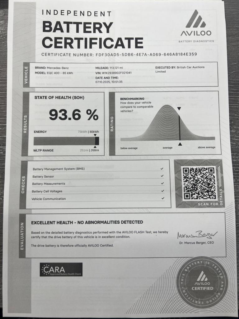 2020 Mercedes-Benz EQC EQC 400 300kW AMG Line Premium Plus 80kWh 5dr Auto ESTATE ELECTRIC Automatic