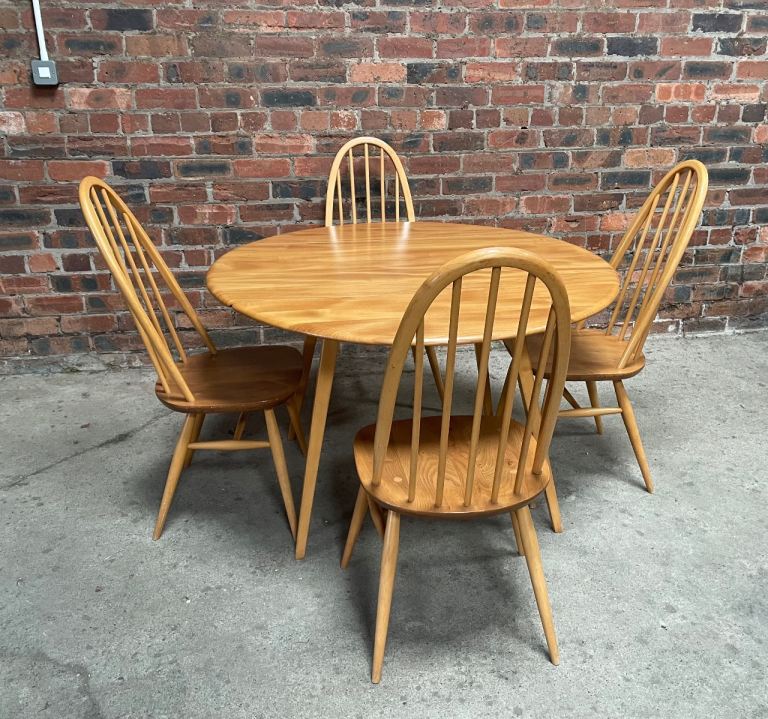 Retro Ercol chairs and table 