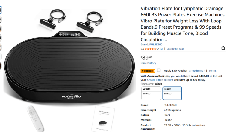 image for Vibration Plate for Lymphatic Drainage 660LBS Power