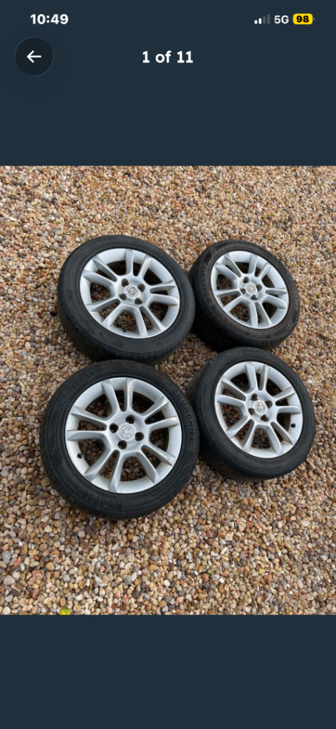 Vauxhall Corsa D SXi 16inch Alloys and tires x 4