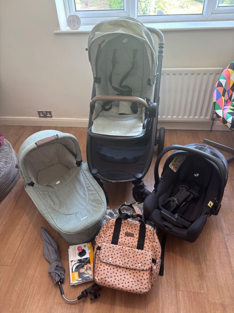 Joie Baby Travel System - Pram, Carrycot, Car Seat & Bag