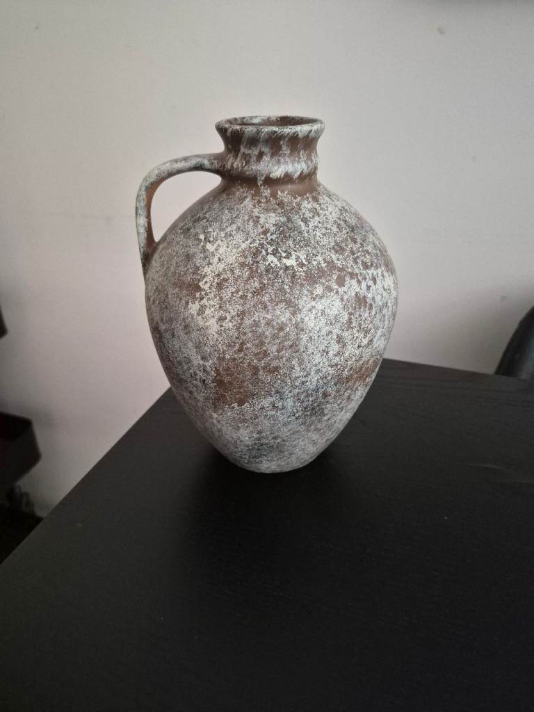 Rustic Ceramic Vase with Handle