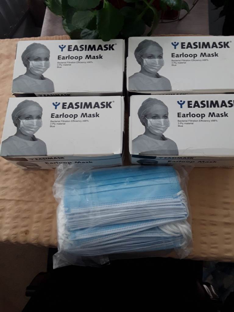 EASIMASK Earloop Medical Face Masks - 250 Units, New