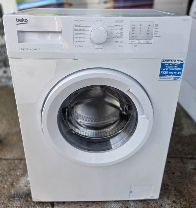Beko A+++ 6kg 1200 Spin Washing Machine - White, Good Condition