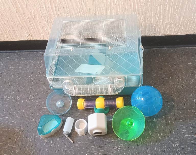Pets At Home Plastic Home 1 3-Tier Small Pet Cage W/ Accessories