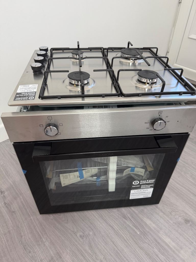 Lamona Full Size Gas Cooker with 4-Burner Hob - New