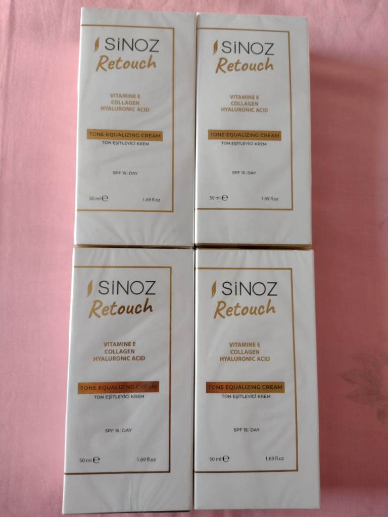 4 Brand New, Boxed & Sealed! Sinoz Retouch Tone Equalising Cream. Retails at £11.