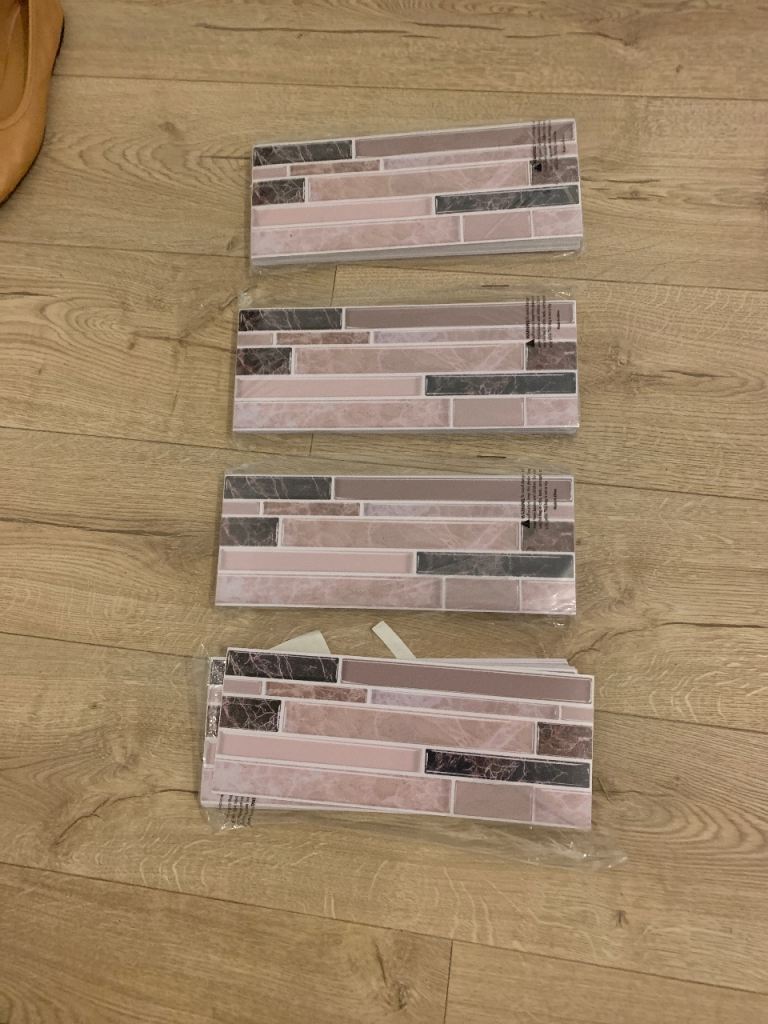 New Pink and Grey Mosaic Wall Tiles