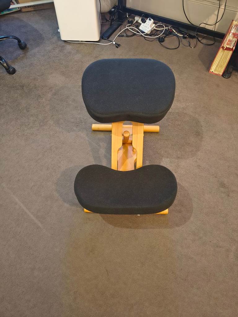 Ergonomic Kneeling Chair - Black Cushions, Good Condition